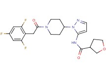 N-(1-{1-[2-(2,4,6-trifluorophenyl)acetyl]-4-piperidinyl}-1H-pyrazol-5-yl)tetrahydro-3-furancarboxamide