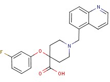 4-(3-fluorophenoxy)-1-(quinolin-5-ylmethyl)piperidine-4-carboxylic acid