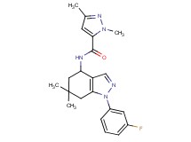 N-[1-(3-fluorophenyl)-6,6-dimethyl-4,5,6,7-tetrahydro-1H-indazol-4-yl]-1,3-dimethyl-1H-pyrazole-5-carboxamide