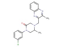1-(3-chlorophenyl)-5-methyl-4-[(3-methyl-2-quinoxalinyl)methyl]-2-piperazinone