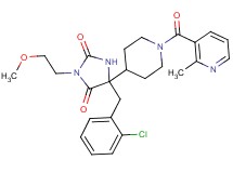 5-(2-chlorobenzyl)-3-(2-methoxyethyl)-5-{1-[(2-methyl-3-pyridinyl)carbonyl]-4-piperidinyl}-2,4-imidazolidinedione