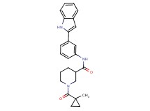 N-[3-(1H-indol-2-yl)phenyl]-1-[(1-methylcyclopropyl)carbonyl]-3-piperidinecarboxamide