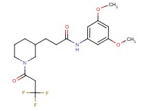 N-(3,5-dimethoxyphenyl)-3-[1-(3,3,3-trifluoropropanoyl)-3-piperidinyl]propanamide