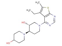 (3'R*,4'R*)-1'-(5-ethyl-6-methylthieno[2,3-d]pyrimidin-4-yl)-1,4'-bipiperidine-3',4-diol