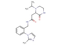 2-(1-isopropyl-3-oxopiperazin-2-yl)-N-[2-(2-methyl-1H-imidazol-1-yl)benzyl]acetamide