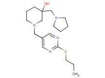 1-{[2-(propylthio)pyrimidin-5-yl]methyl}-3-(pyrrolidin-1-ylmethyl)piperidin-3-ol