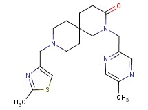 2-[(5-methylpyrazin-2-yl)methyl]-9-[(2-methyl-1,3-thiazol-4-yl)methyl]-2,9-diazaspiro[5.5]undecan-3-one