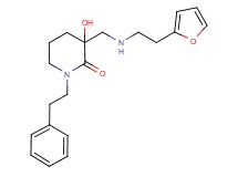 3-({[2-(2-furyl)ethyl]amino}methyl)-3-hydroxy-1-(2-phenylethyl)piperidin-2-one