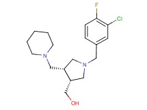 [(3R*,4R*)-1-(3-chloro-4-fluorobenzyl)-4-(piperidin-1-ylmethyl)pyrrolidin-3-yl]methanol