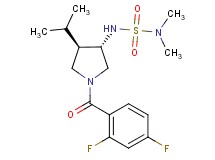 N'-[(3S*,4R*)-1-(2,4-difluorobenzoyl)-4-isopropylpyrrolidin-3-yl]-N,N-dimethylsulfamide