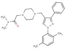 2-(4-{[1-(2,5-dimethylphenyl)-3-phenyl-1H-pyrazol-4-yl]methyl}-1-piperazinyl)-N,N-dimethylacetamide