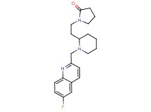 1-(2-{1-[(6-fluoro-2-quinolinyl)methyl]-2-piperidinyl}ethyl)-2-pyrrolidinone