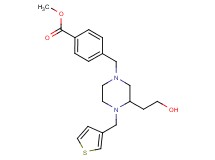 methyl 4-{[3-(2-hydroxyethyl)-4-(3-thienylmethyl)-1-piperazinyl]methyl}benzoate