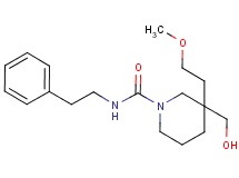 3-(hydroxymethyl)-3-(2-methoxyethyl)-N-(2-phenylethyl)-1-piperidinecarboxamide