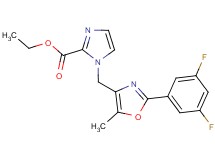 ethyl 1-{[2-(3,5-difluorophenyl)-5-methyl-1,3-oxazol-4-yl]methyl}-1H-imidazole-2-carboxylate