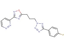 3-(5-{3-[5-(4-fluorophenyl)-2H-tetrazol-2-yl]propyl}-1,2,4-oxadiazol-3-yl)pyridazine