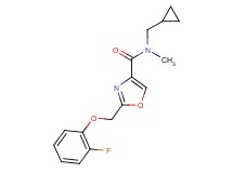 N-(cyclopropylmethyl)-2-[(2-fluorophenoxy)methyl]-N-methyl-1,3-oxazole-4-carboxamide