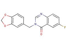 3-(1,3-benzodioxol-5-ylmethyl)-6-fluoroquinazolin-4(3H)-one