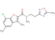 7-chloro-N,3,5-trimethyl-N-[2-(5-methyl-1,2,4-oxadiazol-3-yl)ethyl]-1-benzofuran-2-carboxamide