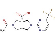 (3aS*,6aS*)-2-acetyl-5-[4-(trifluoromethyl)-2-pyrimidinyl]hexahydropyrrolo[3,4-c]pyrrole-3a(1H)-carboxylic acid