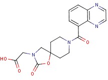 [2-oxo-8-(quinoxalin-5-ylcarbonyl)-1-oxa-3,8-diazaspiro[4.5]dec-3-yl]acetic acid