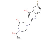 2-[(4-acetyl-6-hydroxy-1,4-diazepan-1-yl)methyl]-6-fluoro-4-quinolinol