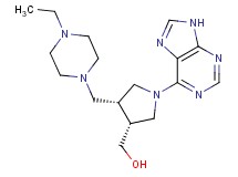 [(3R*,4R*)-4-[(4-ethylpiperazin-1-yl)methyl]-1-(9H-purin-6-yl)pyrrolidin-3-yl]methanol
