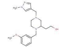 2-{1-(3-methoxybenzyl)-4-[(1-methyl-1H-pyrazol-4-yl)methyl]-2-piperazinyl}ethanol