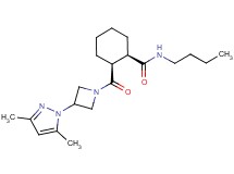 (1R*,2S*)-N-butyl-2-{[3-(3,5-dimethyl-1H-pyrazol-1-yl)-1-azetidinyl]carbonyl}cyclohexanecarboxamide