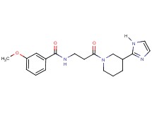 N-{3-[3-(1H-imidazol-2-yl)-1-piperidinyl]-3-oxopropyl}-3-methoxybenzamide