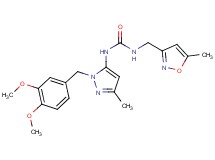 N-[1-(3,4-dimethoxybenzyl)-3-methyl-1H-pyrazol-5-yl]-N'-[(5-methylisoxazol-3-yl)methyl]urea