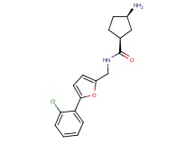 rel-(1S,3R)-3-amino-N-{[5-(2-chlorophenyl)-2-furyl]methyl}cyclopentanecarboxamide hydrochloride