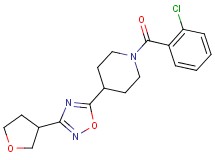 1-(2-chlorobenzoyl)-4-[3-(tetrahydrofuran-3-yl)-1,2,4-oxadiazol-5-yl]piperidine