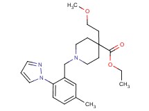 ethyl 4-(2-methoxyethyl)-1-[5-methyl-2-(1H-pyrazol-1-yl)benzyl]-4-piperidinecarboxylate