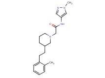 2-{3-[2-(2-methylphenyl)ethyl]-1-piperidinyl}-N-(1-methyl-1H-pyrazol-4-yl)acetamide