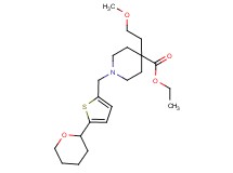 ethyl 4-(2-methoxyethyl)-1-{[5-(tetrahydro-2H-pyran-2-yl)-2-thienyl]methyl}-4-piperidinecarboxylate