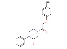4-[(4-methylphenoxy)acetyl]-1-phenyl-2-piperazinone