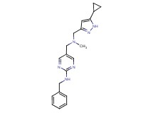 N-benzyl-5-{[[(5-cyclopropyl-1H-pyrazol-3-yl)methyl](methyl)amino]methyl}pyrimidin-2-amine