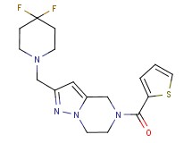 2-[(4,4-difluoro-1-piperidinyl)methyl]-5-(2-thienylcarbonyl)-4,5,6,7-tetrahydropyrazolo[1,5-a]pyrazine