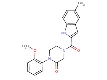 1-(2-methoxyphenyl)-4-[(5-methyl-1H-indol-2-yl)carbonyl]-2-piperazinone