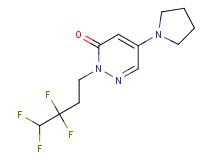 5-pyrrolidin-1-yl-2-(3,3,4,4-tetrafluorobutyl)pyridazin-3(2H)-one