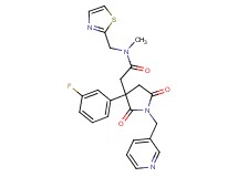 2-[3-(3-fluorophenyl)-2,5-dioxo-1-(3-pyridinylmethyl)-3-pyrrolidinyl]-N-methyl-N-(1,3-thiazol-2-ylmethyl)acetamide
