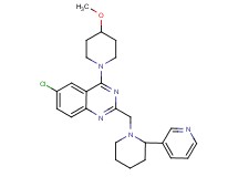 6-chloro-4-(4-methoxy-1-piperidinyl)-2-{[2-(3-pyridinyl)-1-piperidinyl]methyl}quinazoline