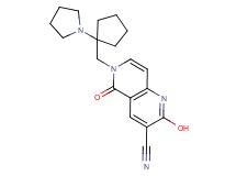 2-hydroxy-5-oxo-6-{[1-(1-pyrrolidinyl)cyclopentyl]methyl}-5,6-dihydro-1,6-naphthyridine-3-carbonitrile