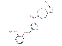 7-({5-[(2-methoxyphenoxy)methyl]-1H-pyrazol-3-yl}carbonyl)-3-methyl-6,7,8,9-tetrahydro-5H-[1,2,4]triazolo[4,3-d][1,4]diazepine
