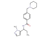 N-[1-(1-methyl-1H-pyrazol-5-yl)propyl]-4-(piperidin-1-ylmethyl)benzamide