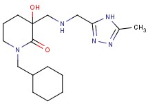 1-(cyclohexylmethyl)-3-hydroxy-3-({[(5-methyl-4H-1,2,4-triazol-3-yl)methyl]amino}methyl)-2-piperidinone