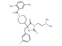 3-[2-(dimethylamino)ethyl]-5-[1-(2,5-dimethylbenzoyl)-4-piperidinyl]-5-(3-fluorobenzyl)-2,4-imidazolidinedione