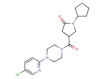 4-{[4-(5-chloro-2-pyridinyl)-1-piperazinyl]carbonyl}-1-cyclopentyl-2-pyrrolidinone