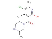 5-chloro-4,6-dimethyl-3-[(3-methyl-1-piperazinyl)carbonyl]-2-pyridinol